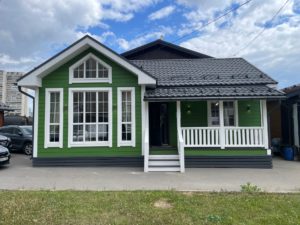 Каркасный дом Романовых на выставке Синдика в Строгино