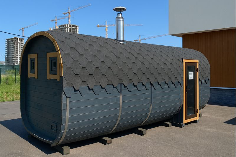 Баня квадро 6 x 2,3 м с боковым входом Баня квадро 6 x 2,3 м с боковым входом