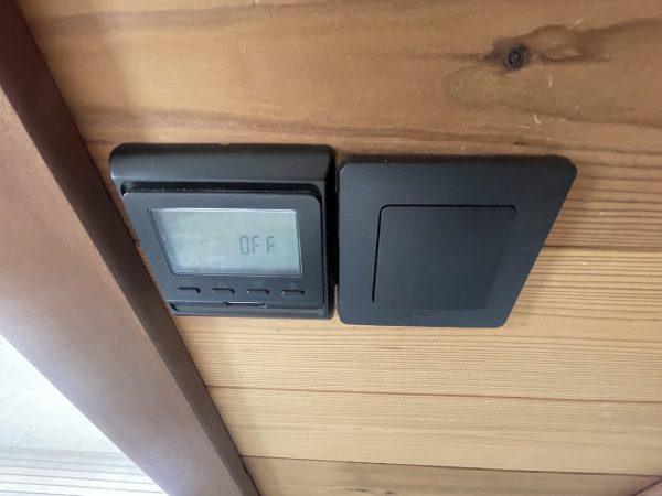 Теплый пол в модульной бане 829