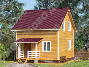 Дачный дом каркасный 6*6м