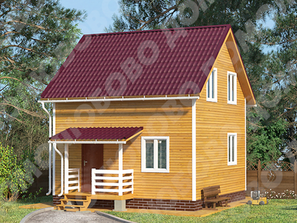Дачный дом каркасный 6*6м