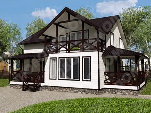 Коттедж каркасный 10*10,5м Светогор