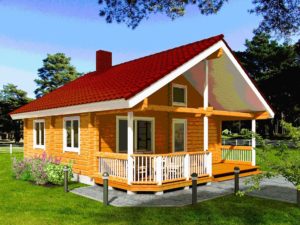 Дом из клееного бруса Пино